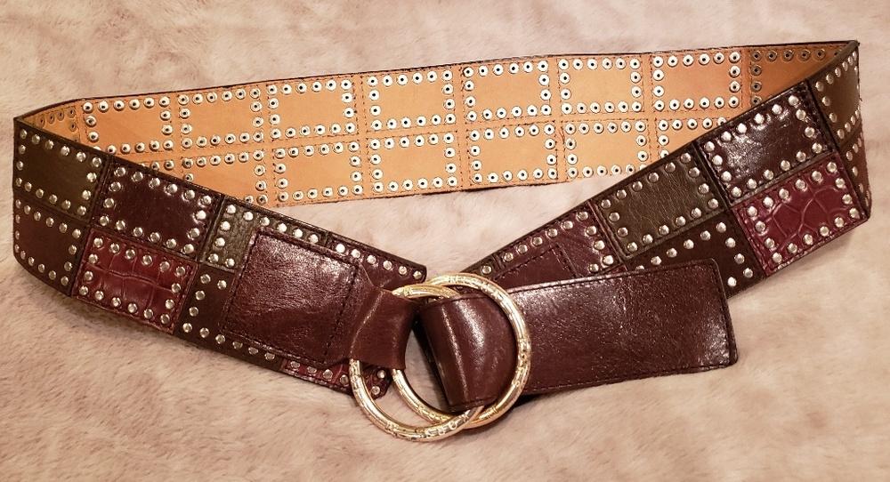 Michael Kors Wide Leather Belt
